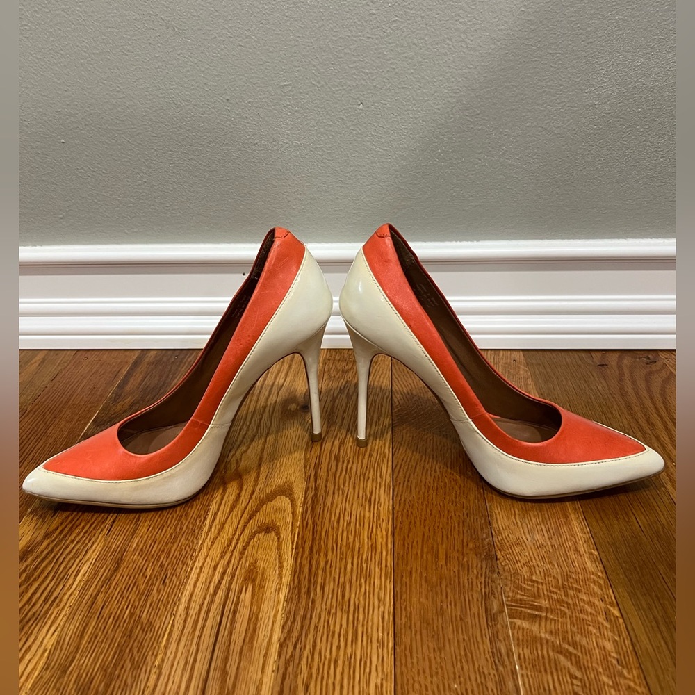 Aldo Orange and Cream Pumps